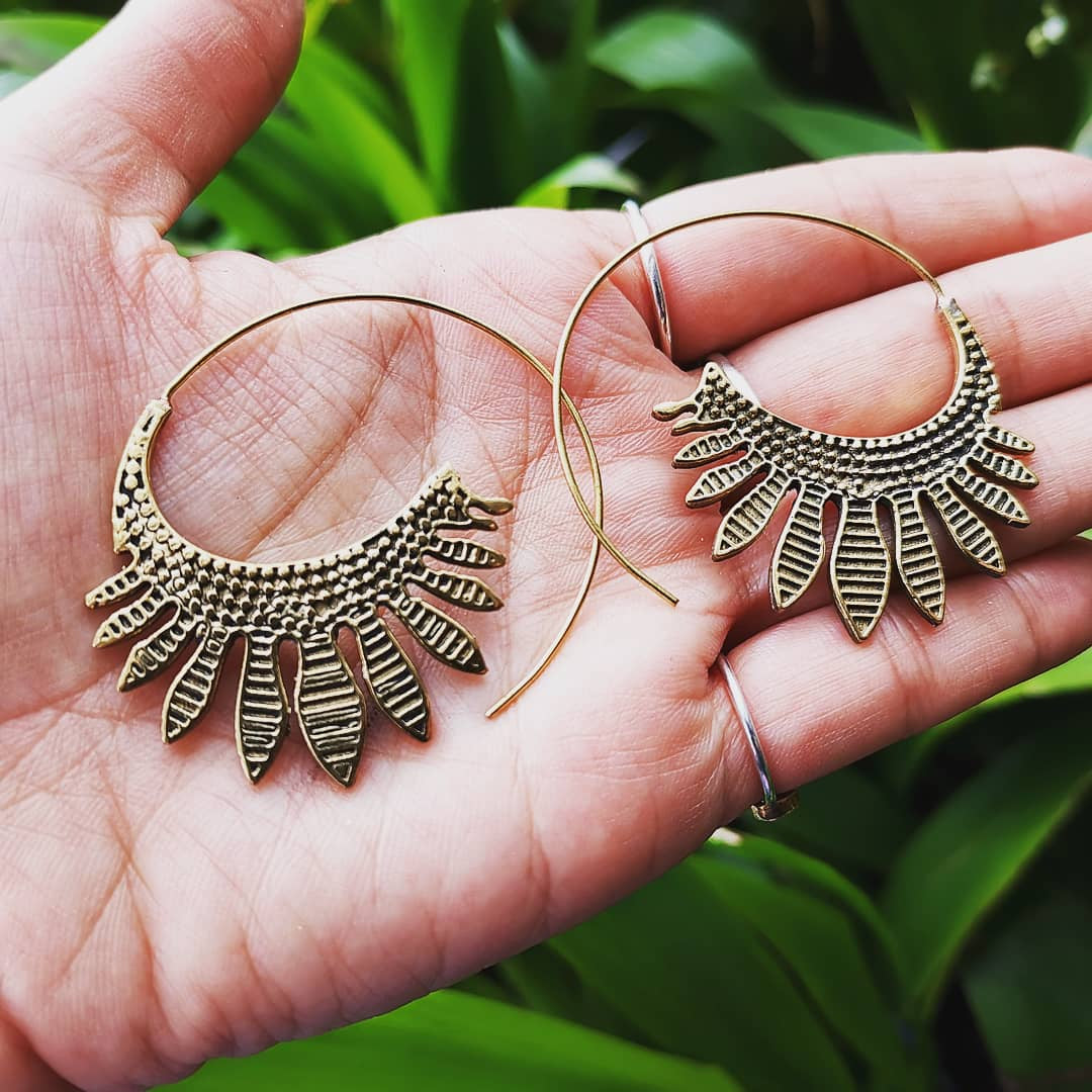 Premium Brass Spiral Earrings Salinon