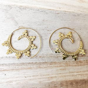 Premium Brass Spiral Earrings Trikora