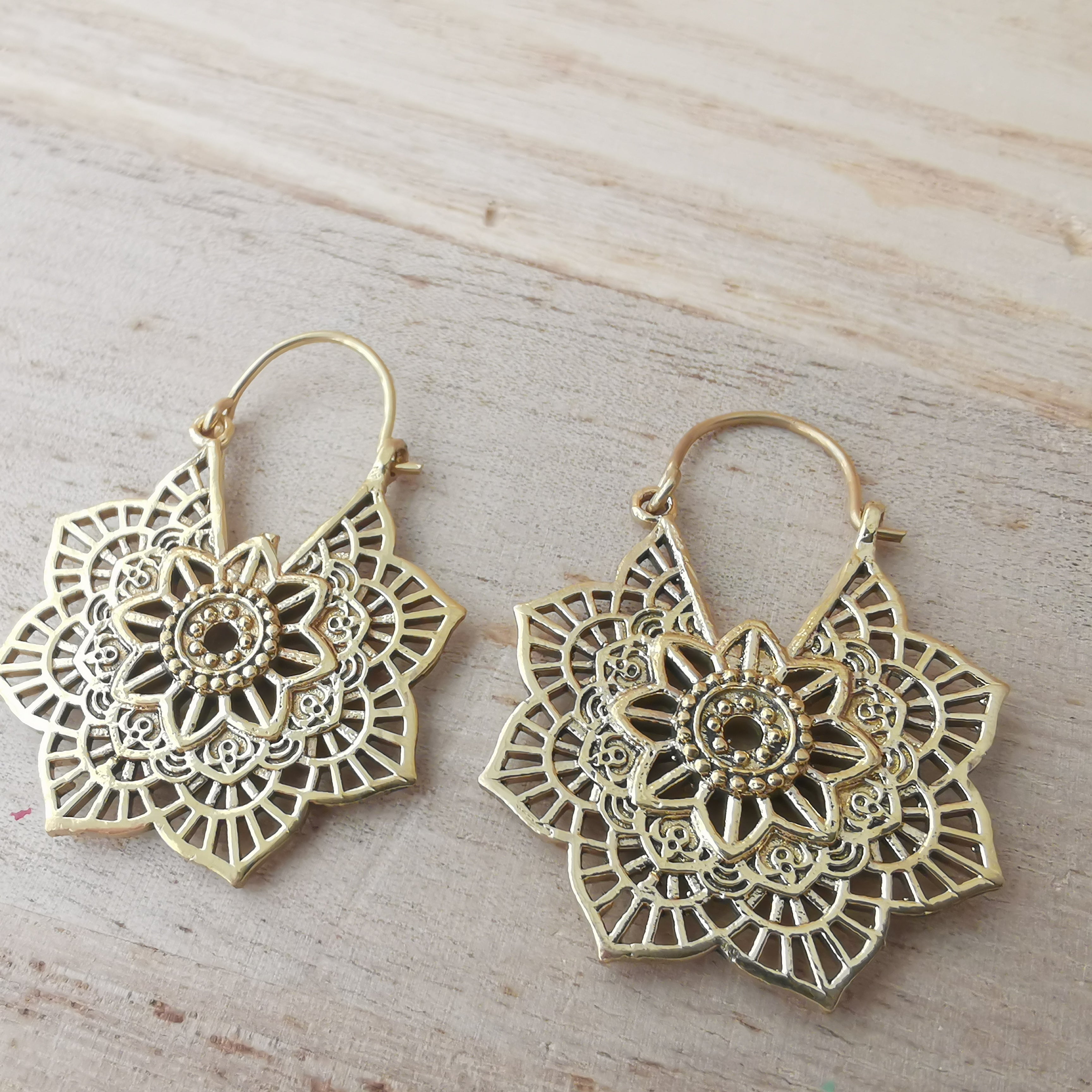 Premium Brass Hoop Earrings Pushpah