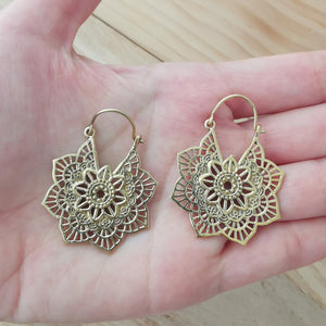Premium Brass Hoop Earrings Pushpah