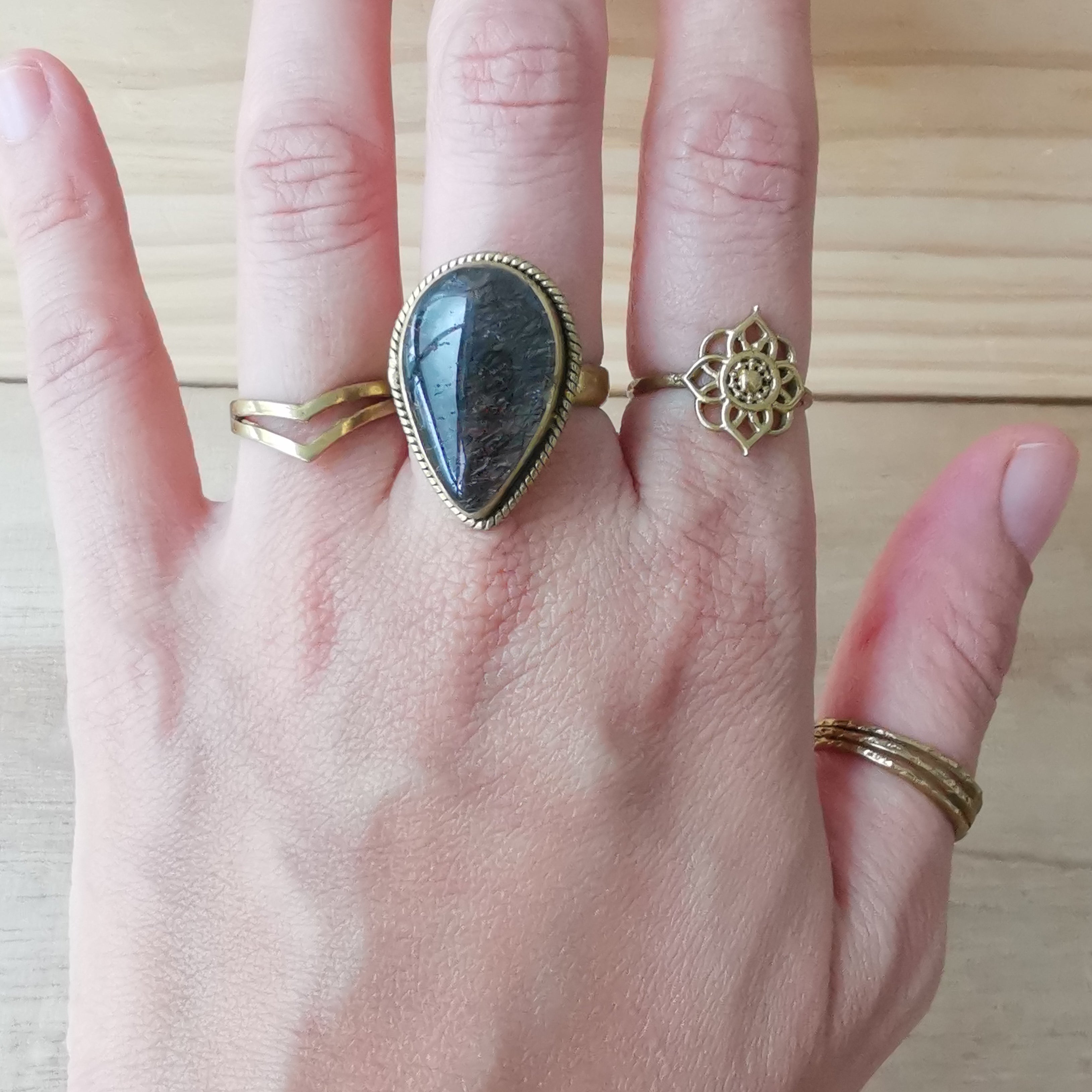 Premium Brass Ring Mu