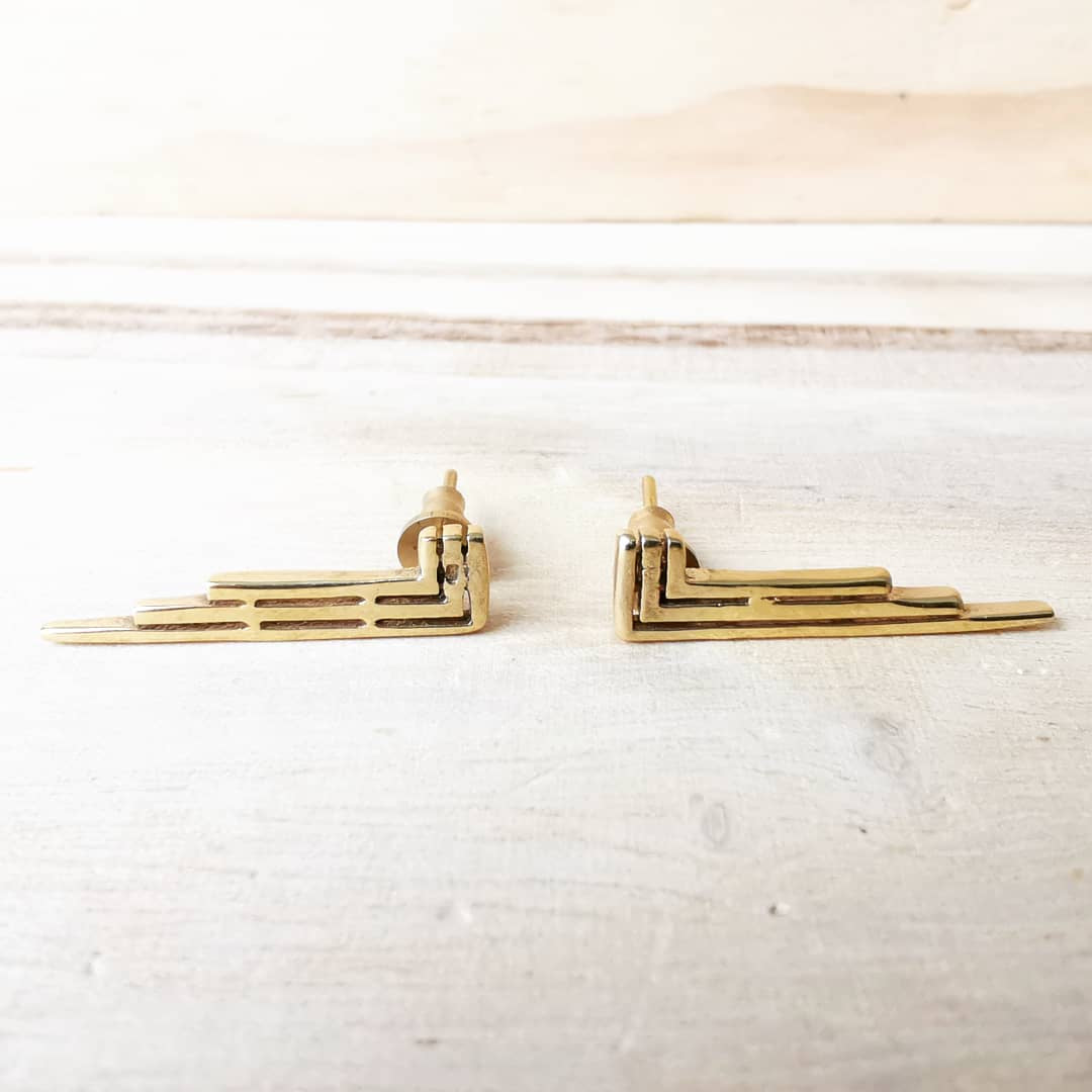 Premium Brass Studs Earrings Ka