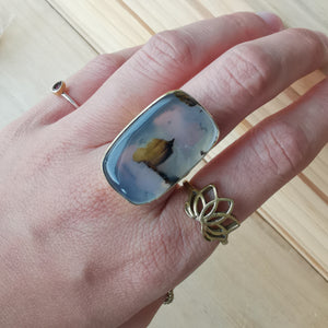 Premium Brass Ring Teratai (Lotus)