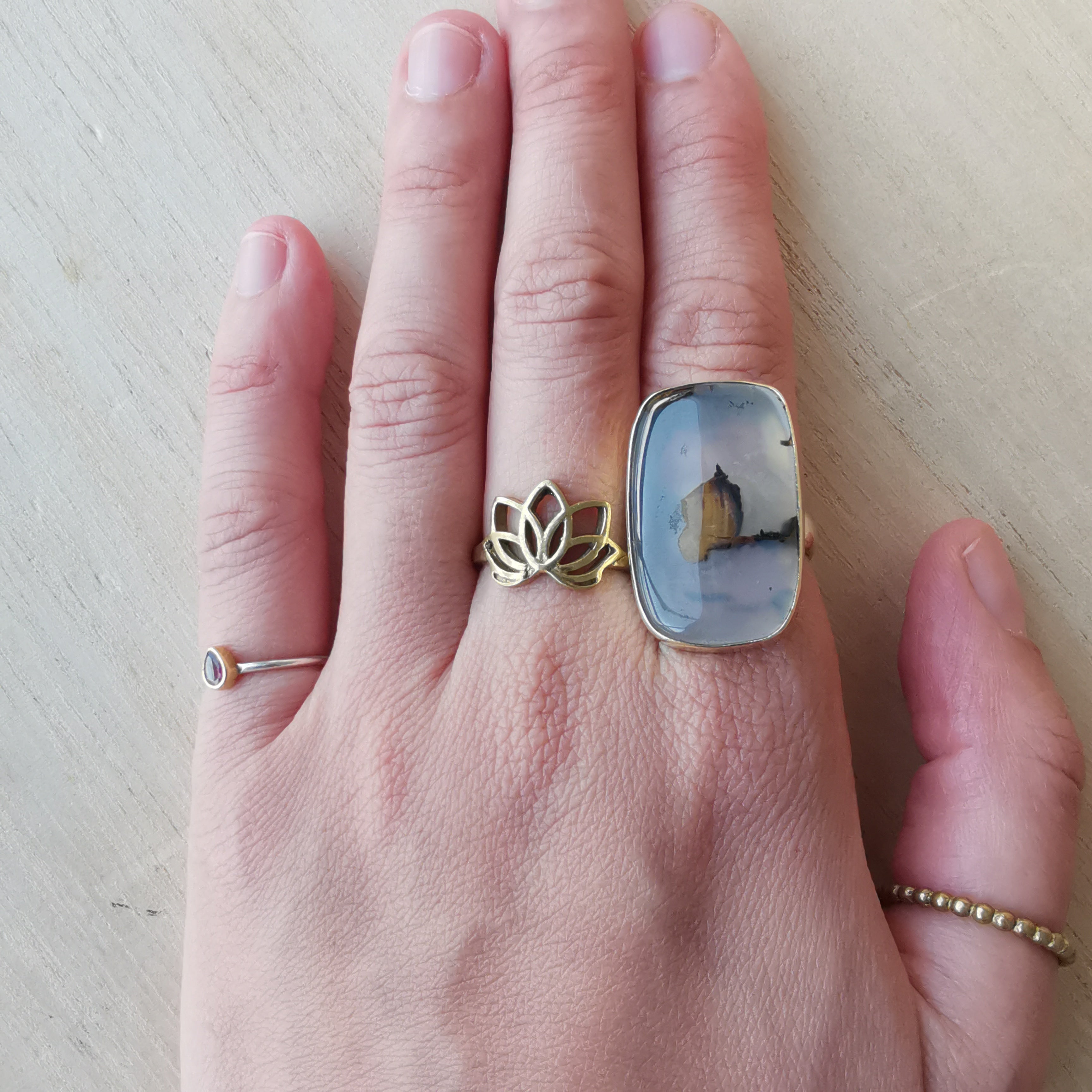 Premium Brass Ring Teratai (Lotus)