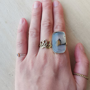 Premium Brass Ring Teratai (Lotus)