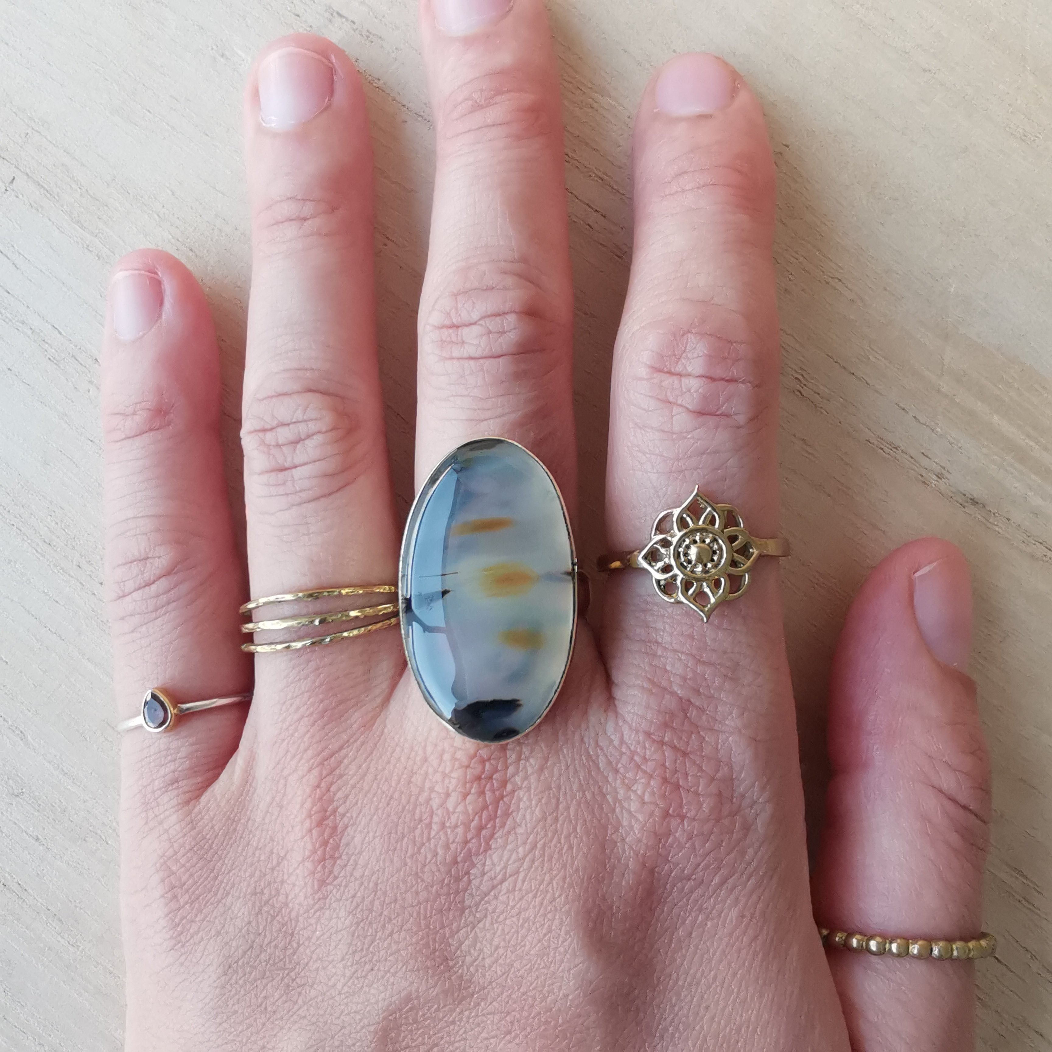 Premium Brass Ring Mu