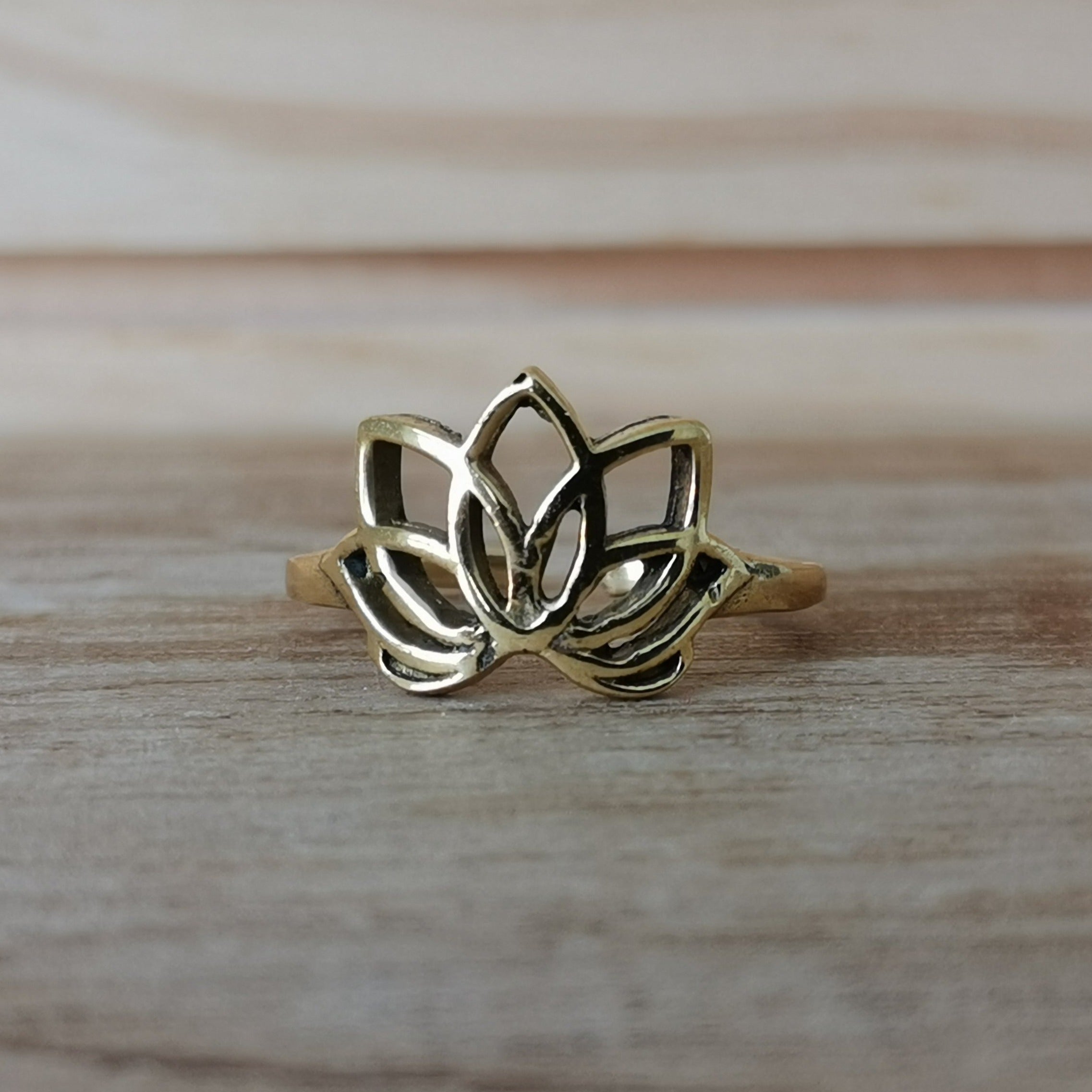 Premium Brass Ring Teratai (Lotus)