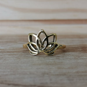 Premium Brass Ring Teratai (Lotus)