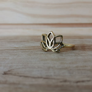 Premium Brass Ring Teratai (Lotus)
