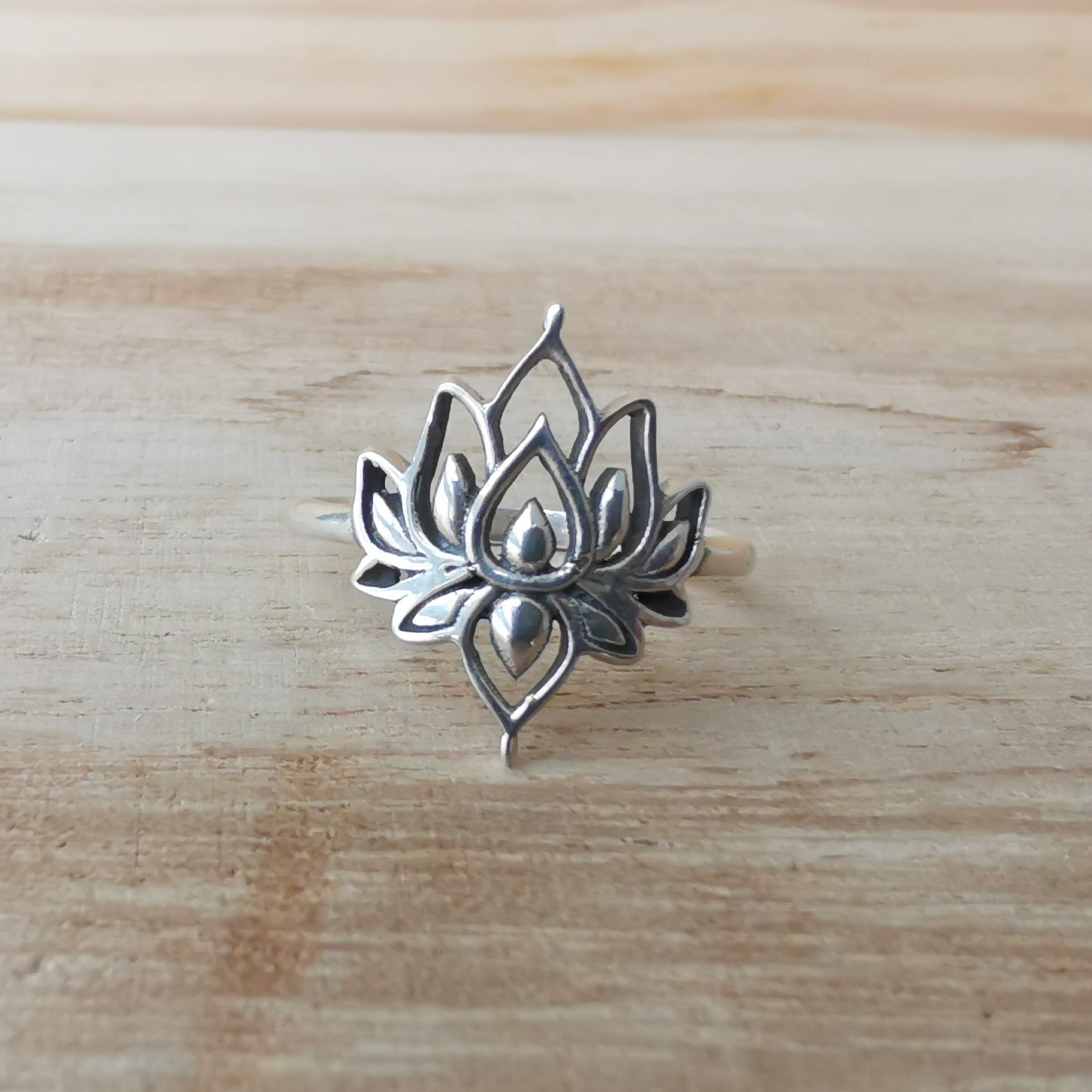 Sterling Silver 925 Stacking Rings Lotus