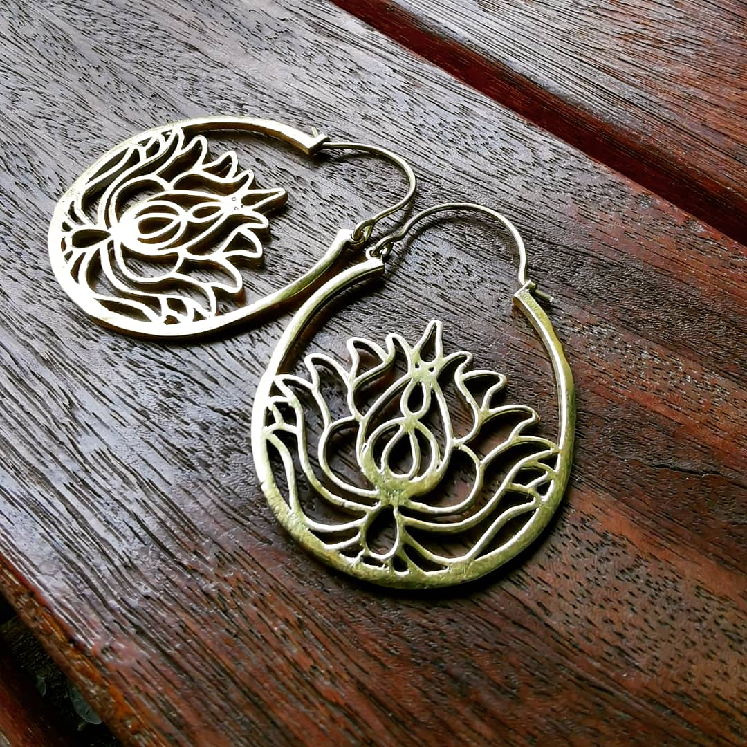 Premium Brass Hoop Earrings Kamala