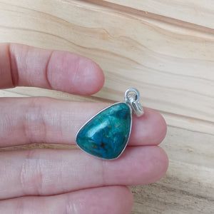 Sterling silver 925 Chrysocolla pendant