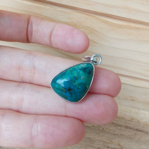 Sterling silver 925 Chrysocolla pendant
