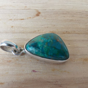 Sterling silver 925 Chrysocolla pendant