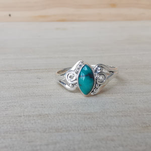 Sterling Silver 925 Dainty Rings Turquoise