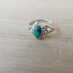 Sterling Silver 925 Dainty Rings Turquoise