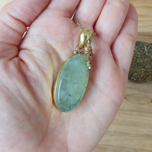 Premium Brass Pendant Prehnite PRP05