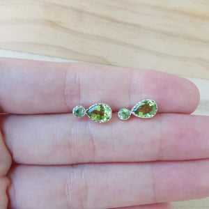 Sterling Silver 925 Studs Earring Peridot Glimte