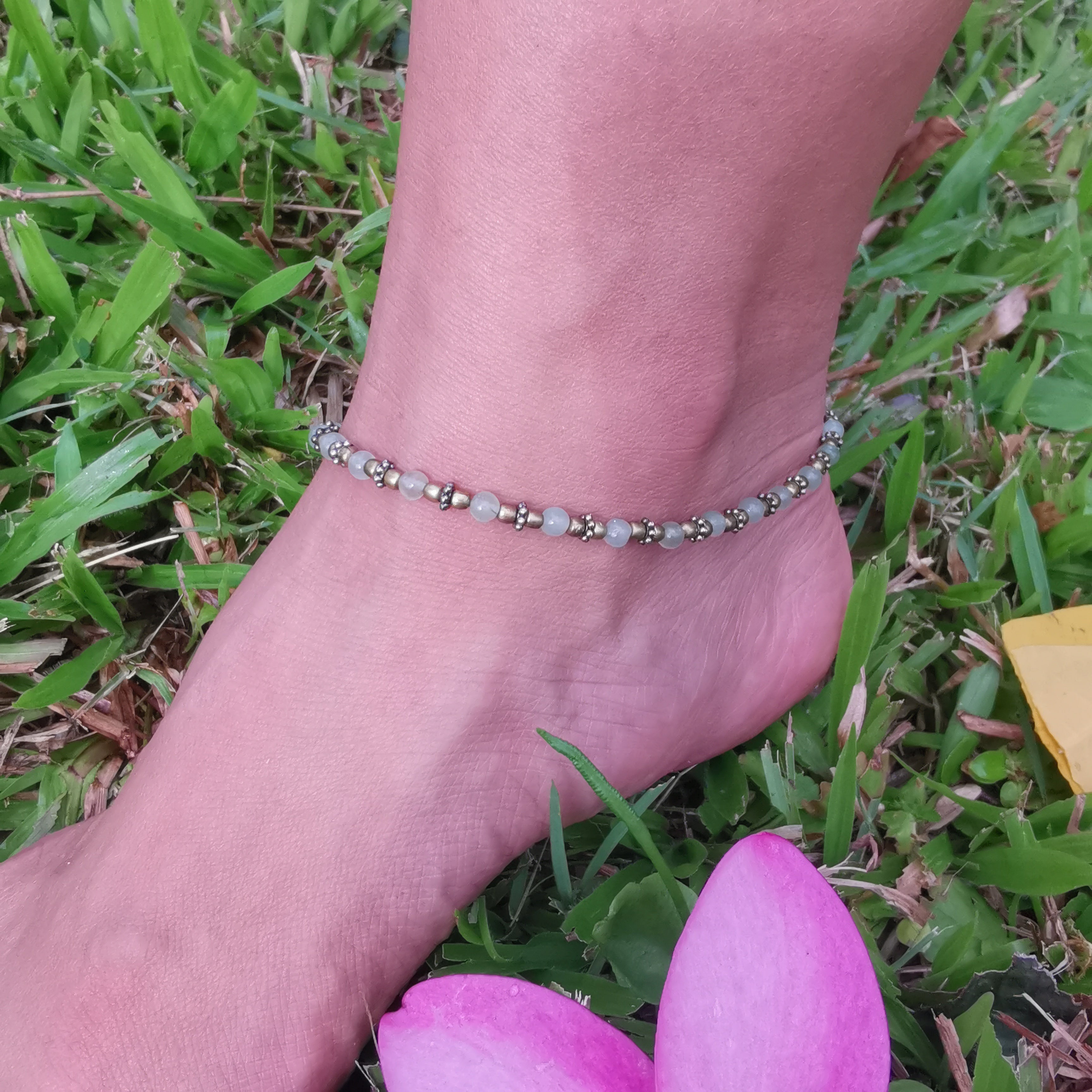 Premium Brass Beaded Anklets