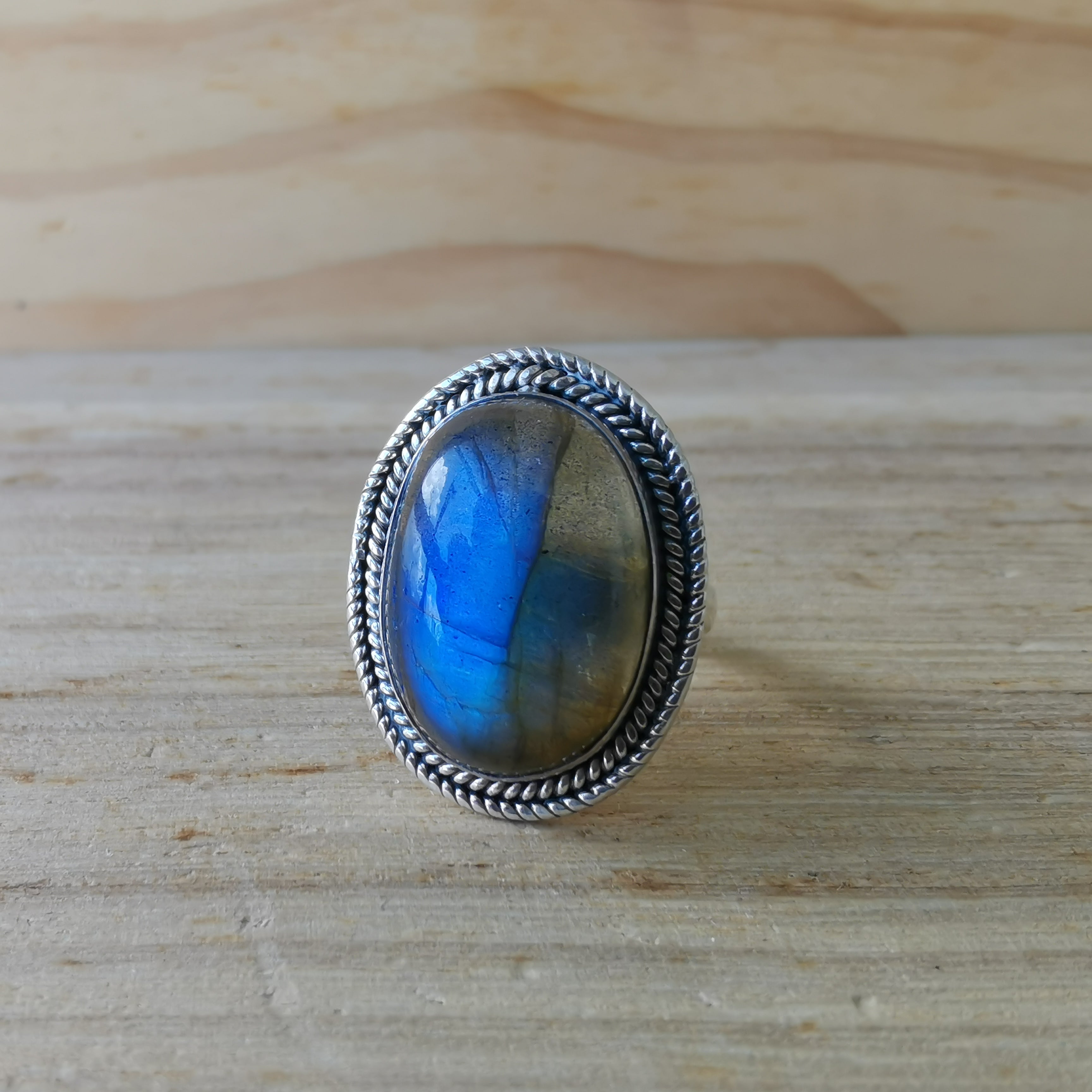 Sterling Silver 925 Silver Statement Ring Labradorite LABR07