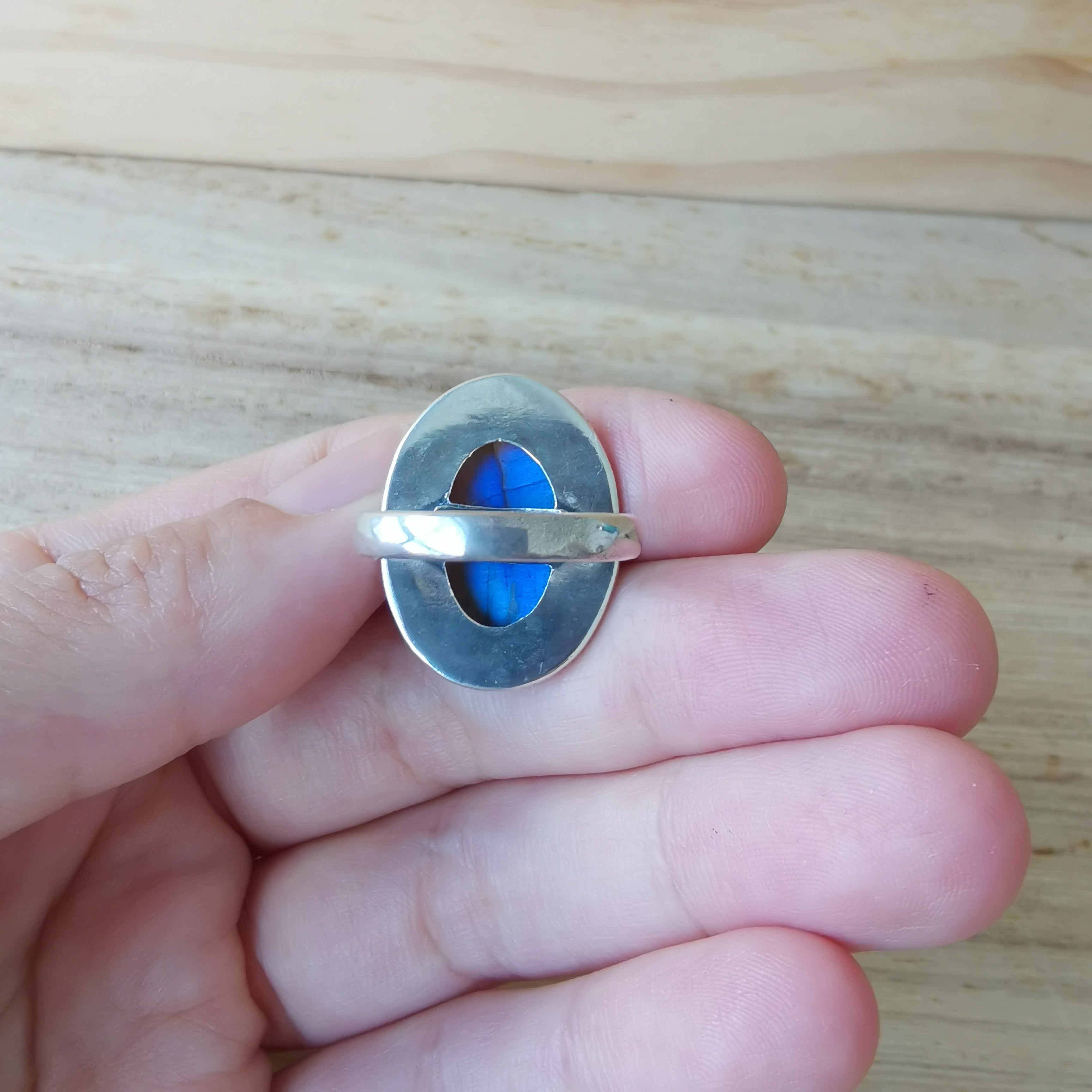 Sterling Silver 925 Silver Statement Ring Labradorite LABR07
