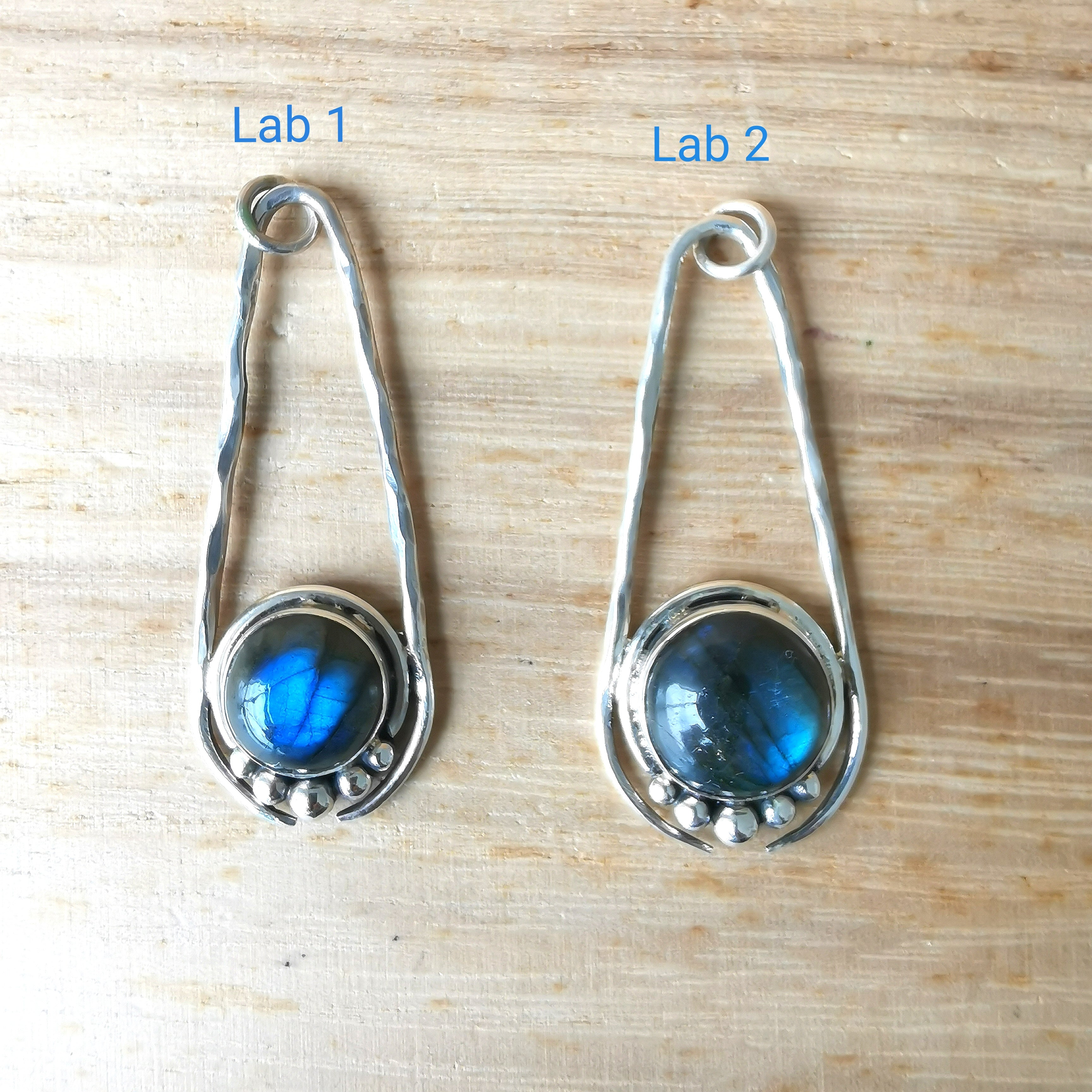 Sterling Silver 925 Labradorite Statement Pendant Suchi