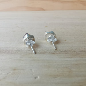 Sterling Silver 925 Studs Earrings Raw Amethyst