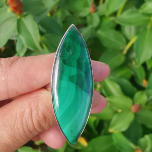 Sterling Silver 925 Statement Ring Malachite