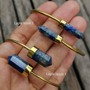 Premium Brass Bracelet Wand (various gemstones)