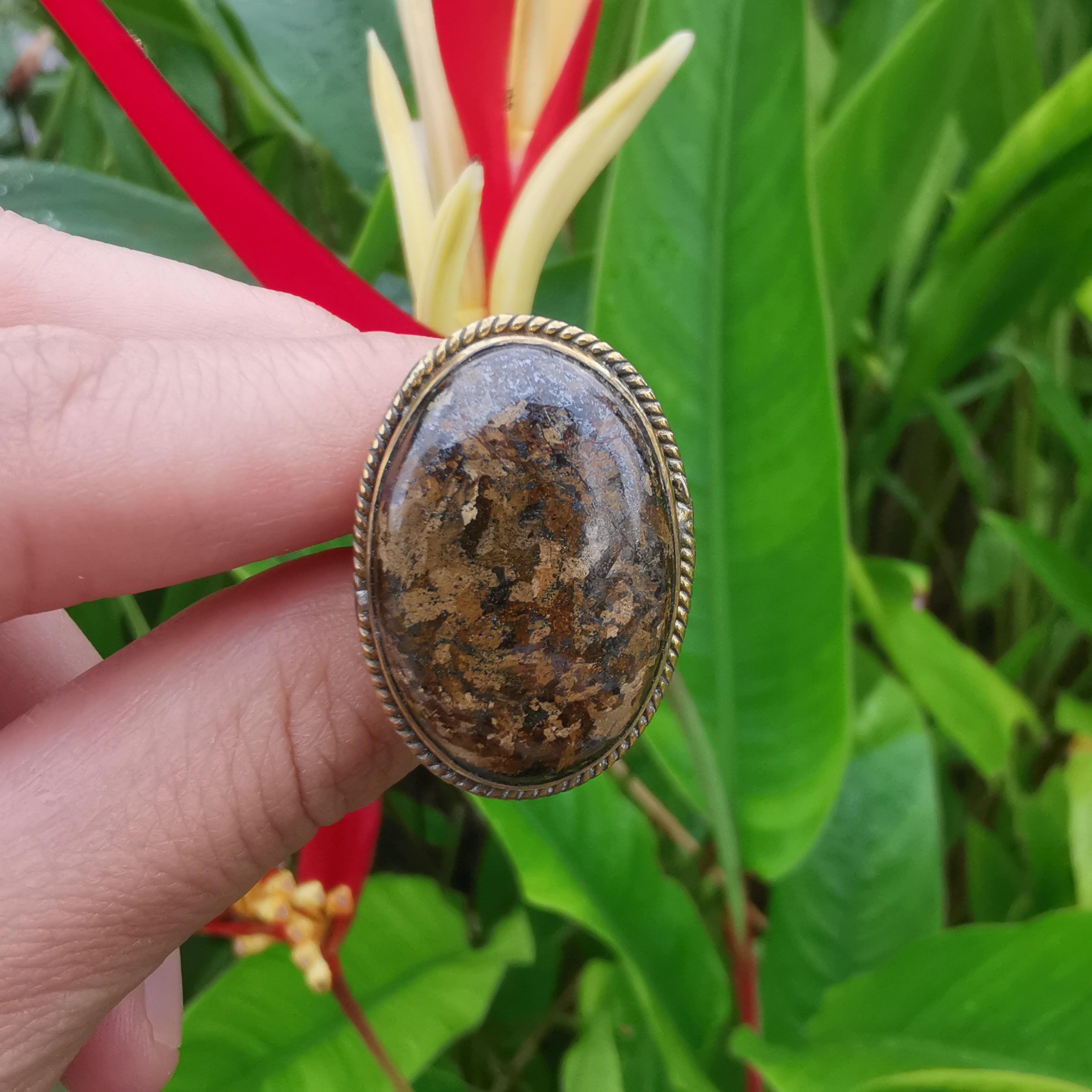 Premium Brass Statement Ring Bronzite