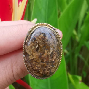 Premium Brass Statement Ring Bronzite