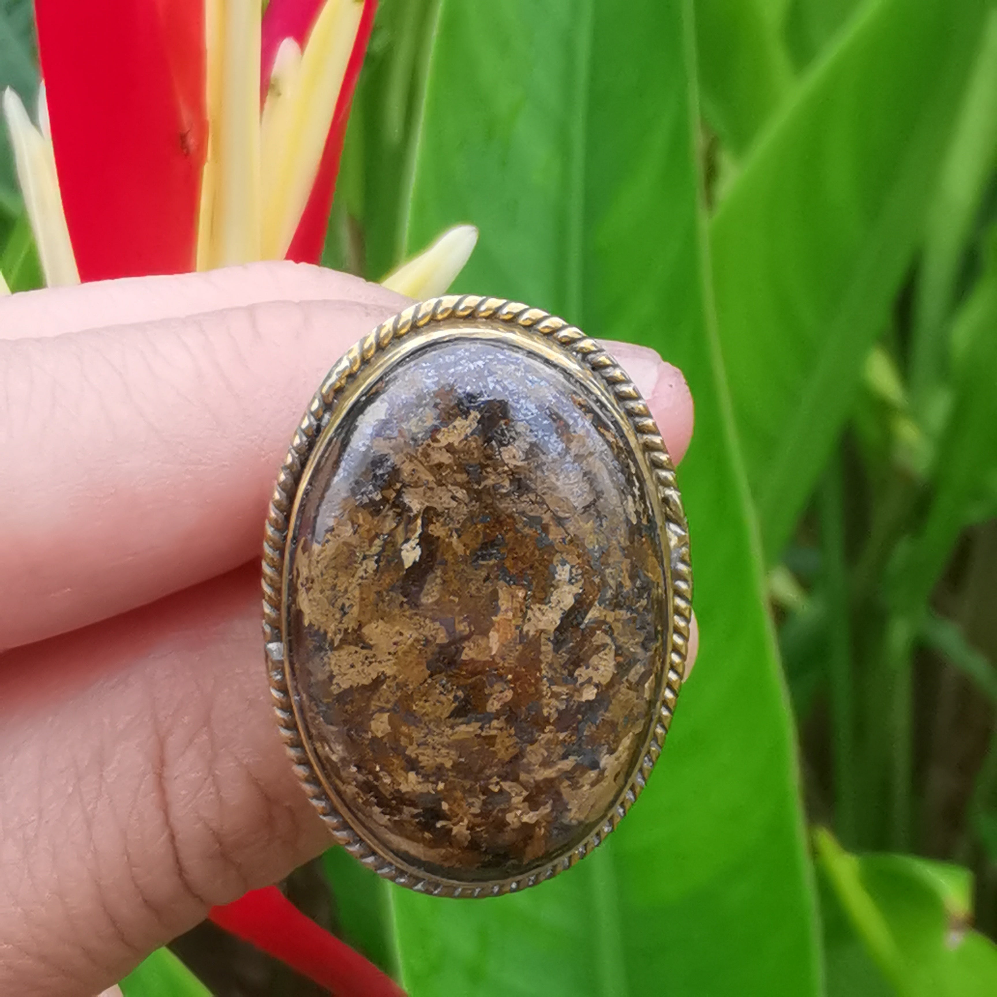 Premium Brass Statement Ring Bronzite