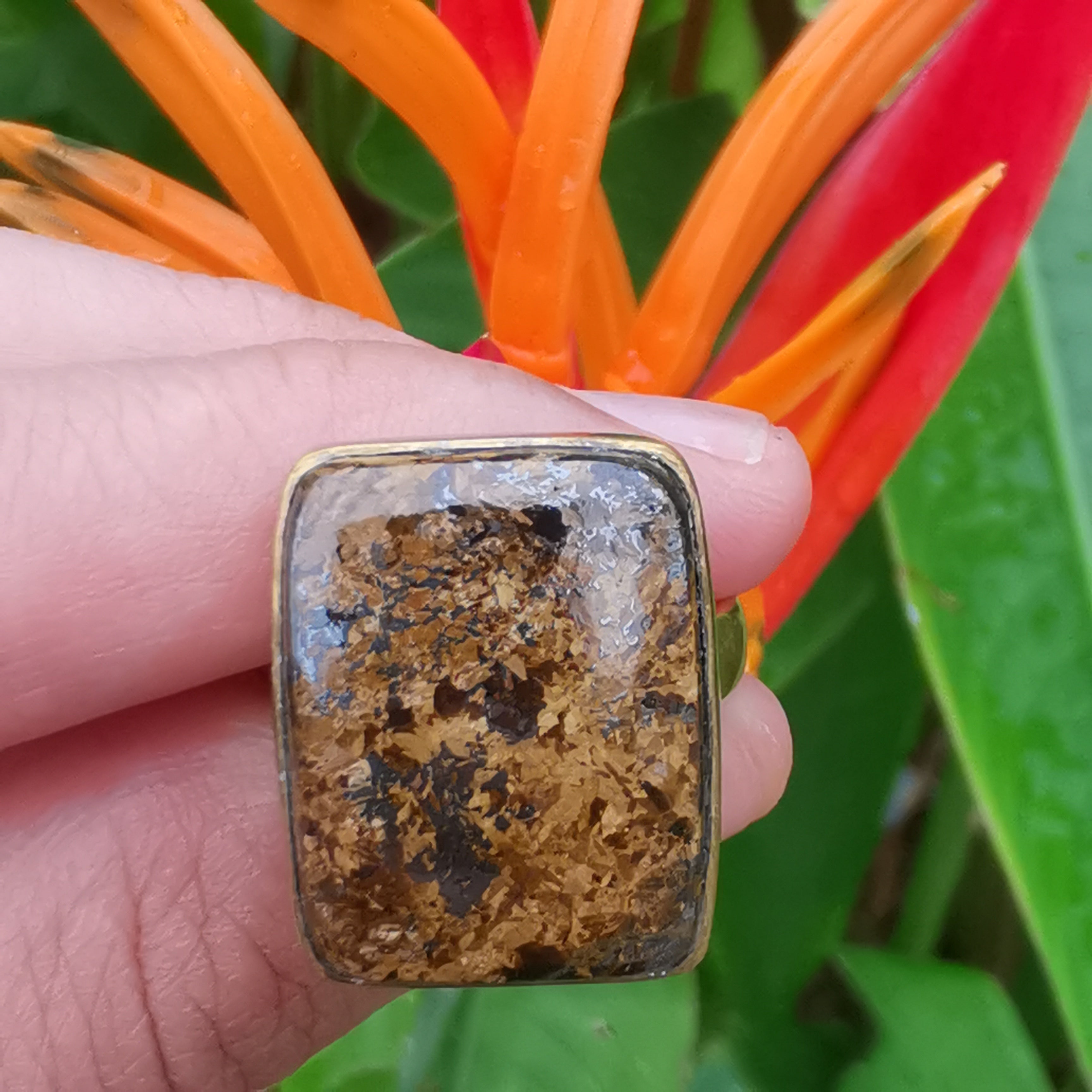 Premium Brass Statement Ring Bronzite