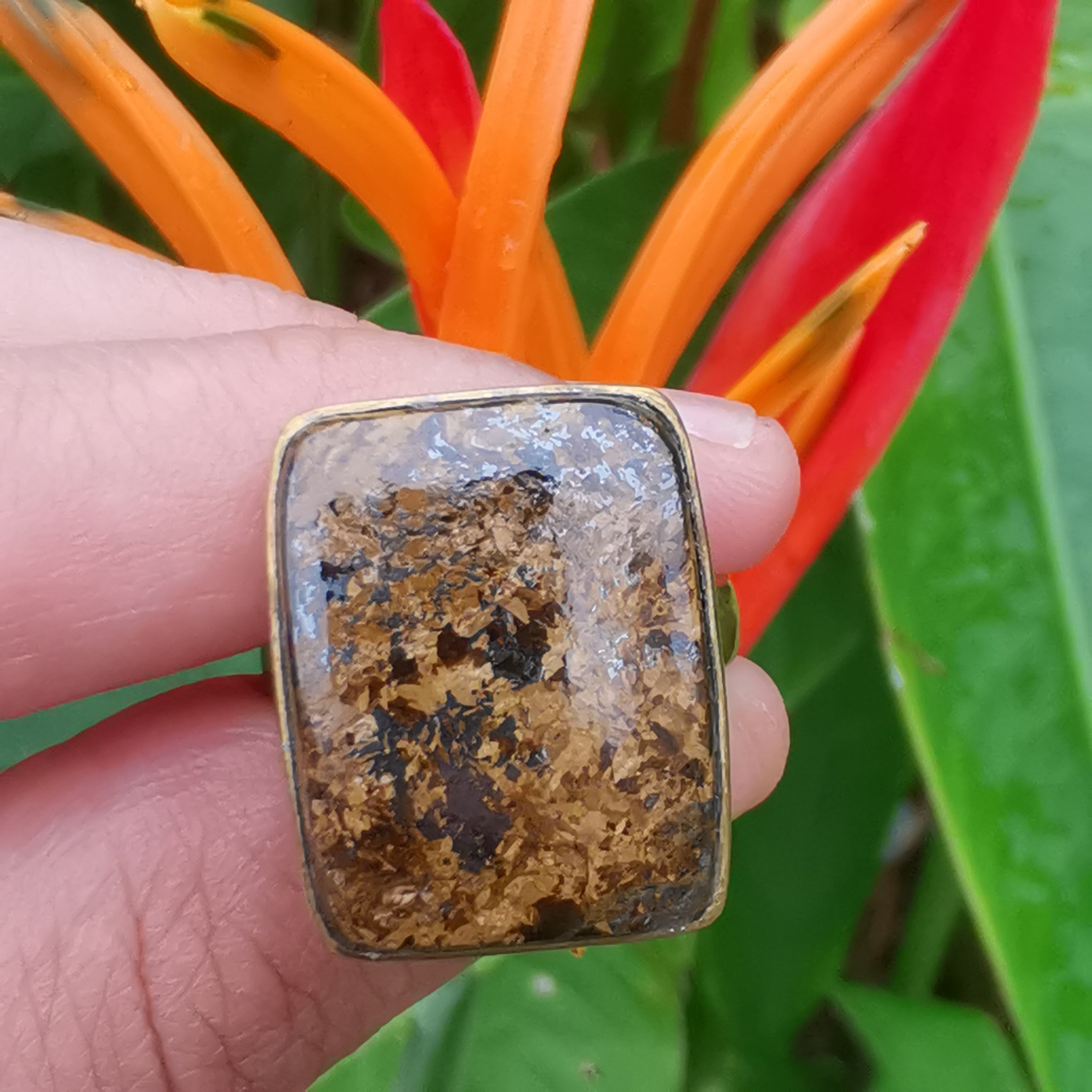 Premium Brass Statement Ring Bronzite