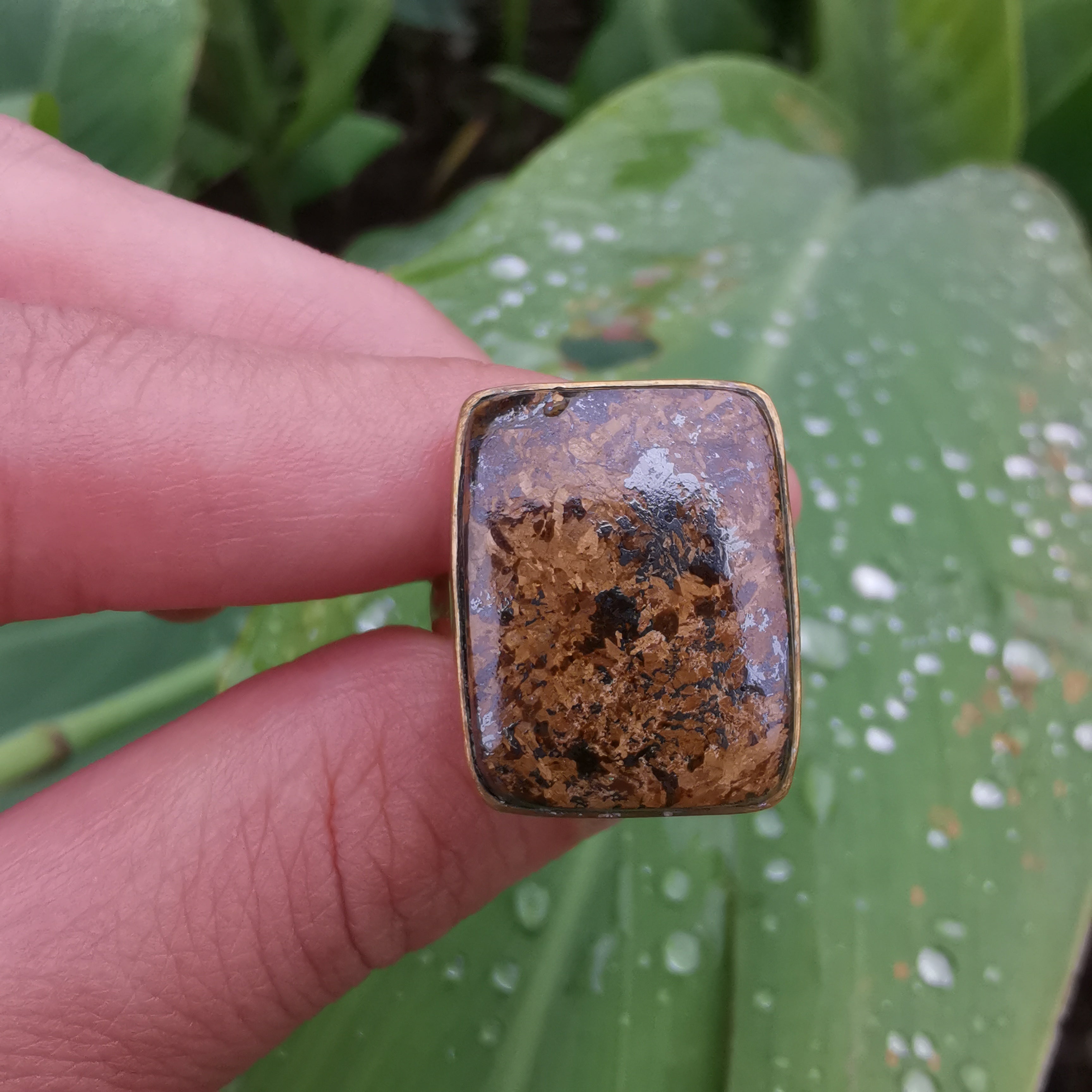 Premium Brass Statement Ring Bronzite