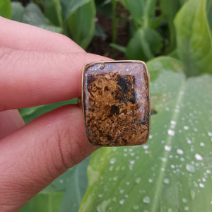 Premium Brass Statement Ring Bronzite