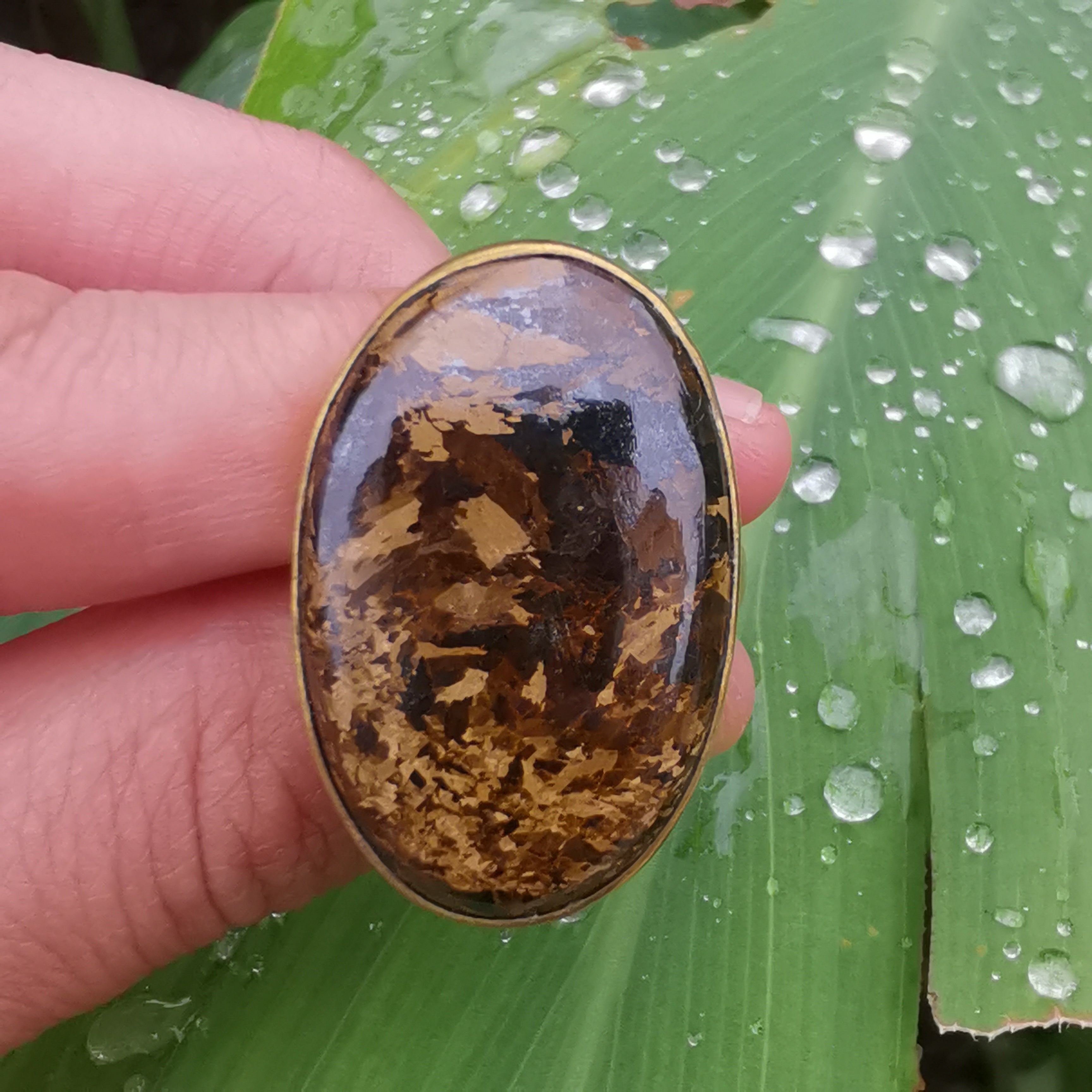 Premium Brass Statement Ring Bronzite