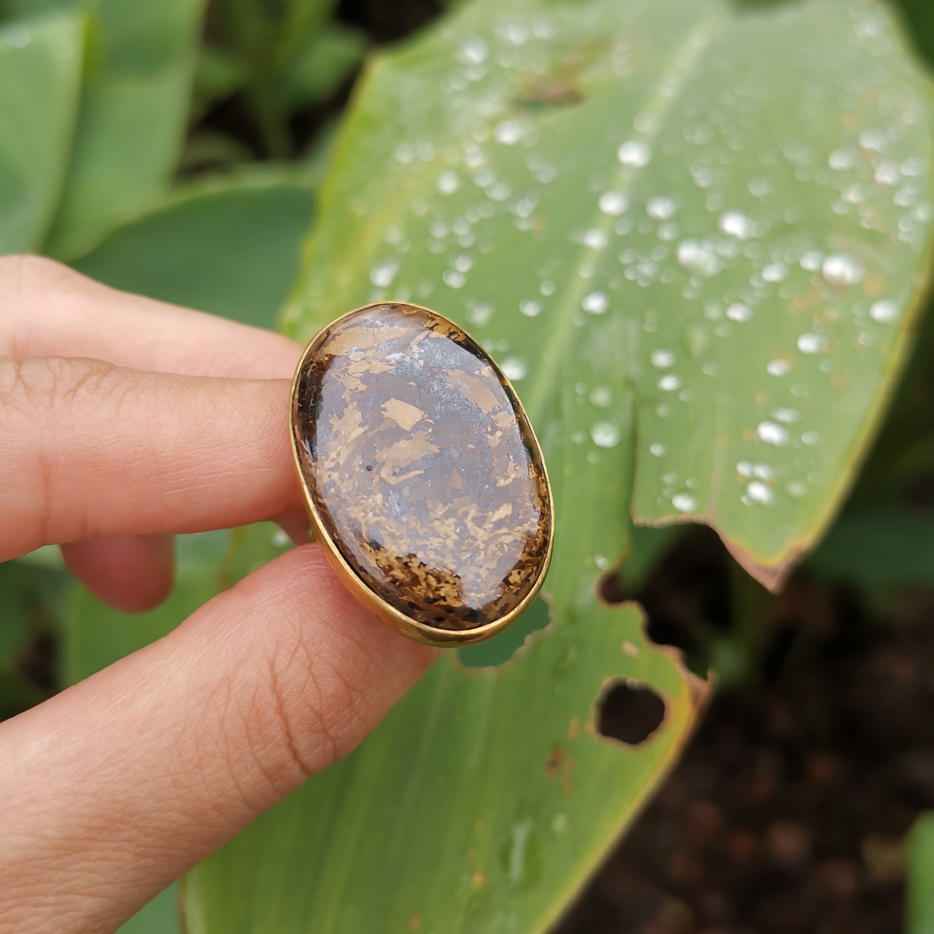 Premium Brass Statement Ring Bronzite