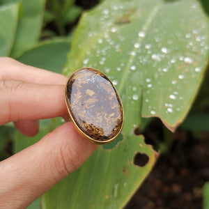 Premium Brass Statement Ring Bronzite