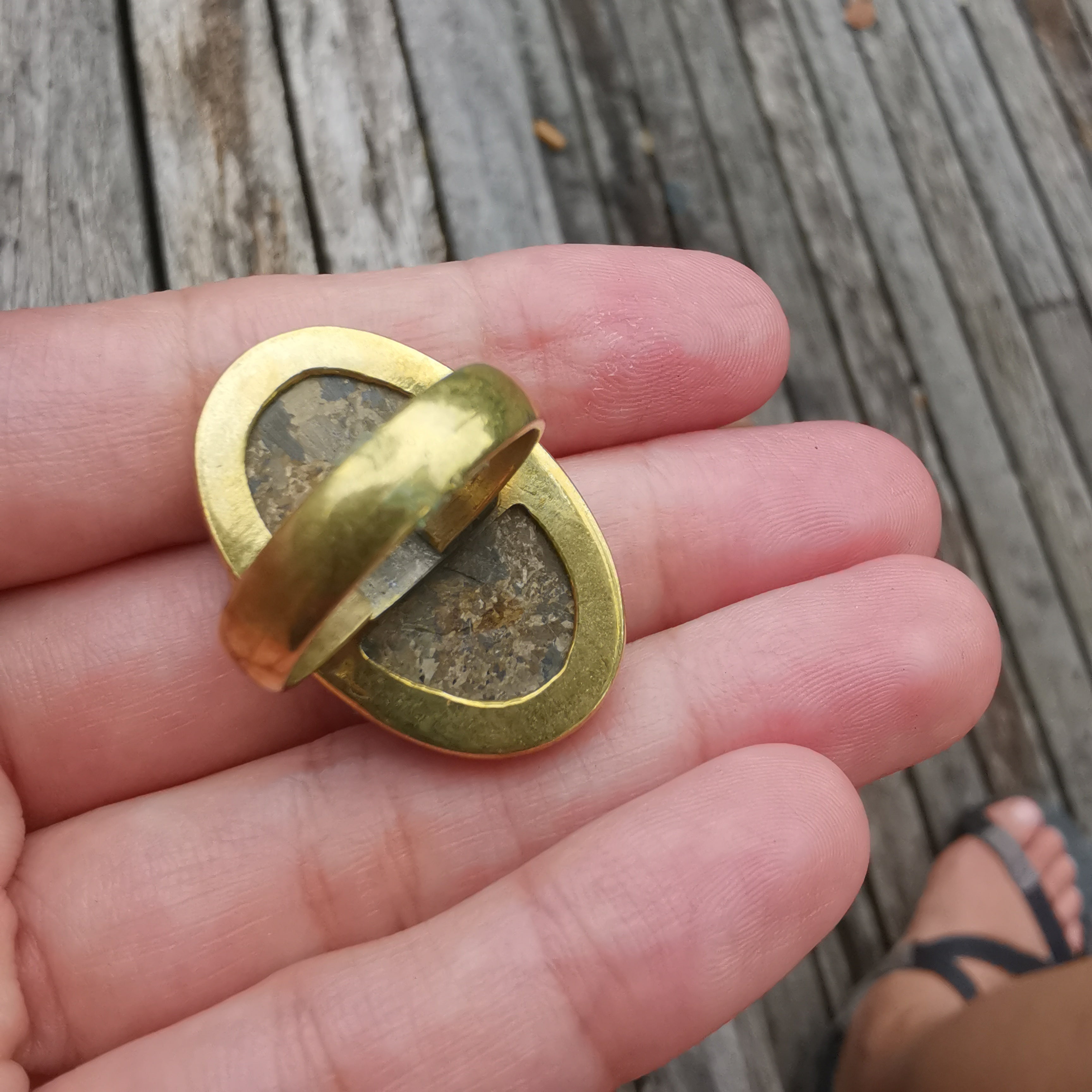 Premium Brass Statement Ring Bronzite