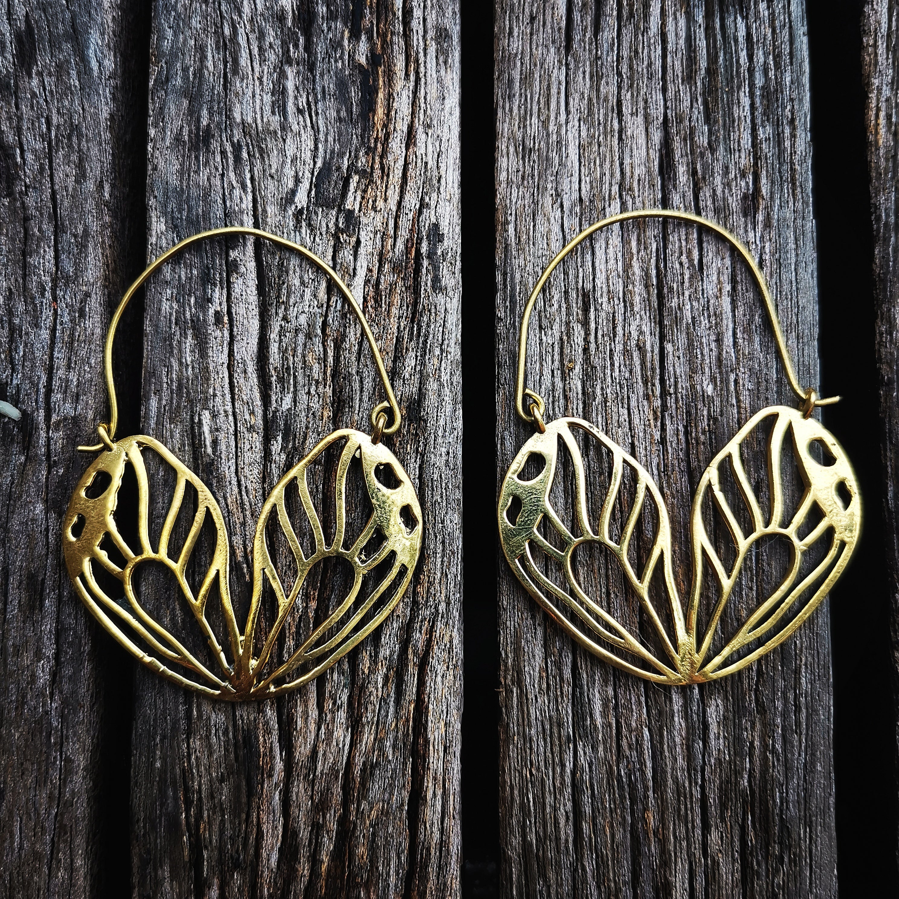 Premium Brass Hoop Earrings Kupu