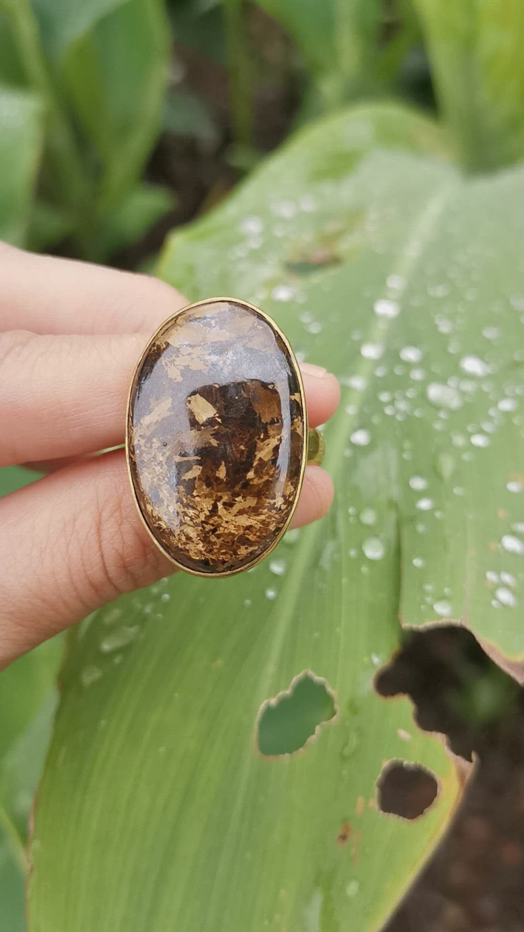 Premium Brass Statement Ring Bronzite