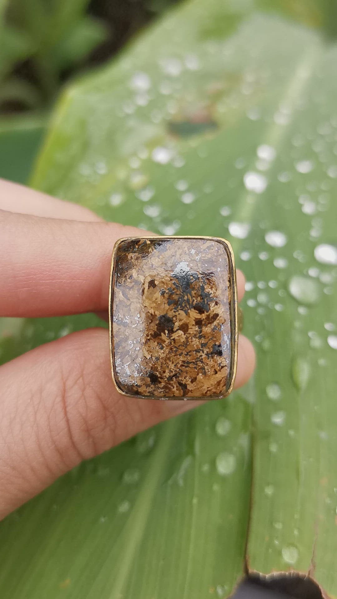 Premium Brass Statement Ring Bronzite