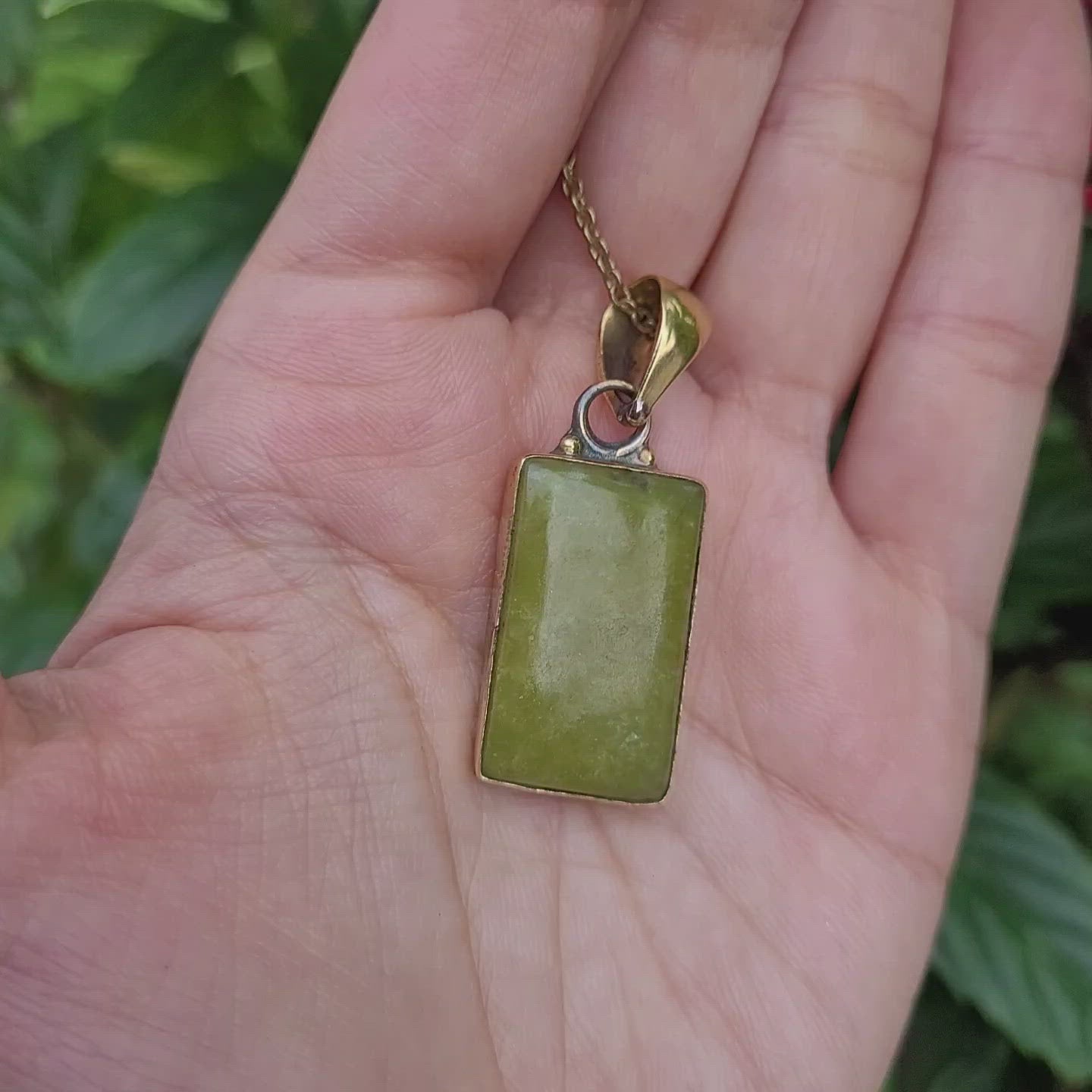Brass Statement Pendant Serpentine